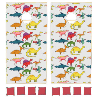 Dinosaur cornhole set