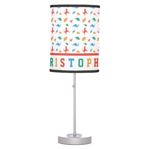 Dinosaur custom name table lamp