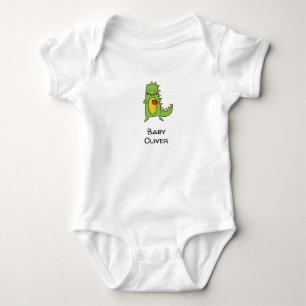 dinosaur customised baby boy baby grow baby bodysuit