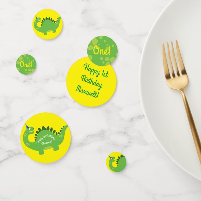 Dinosaur Cute 1st Birthday Party Table Decor Confetti (Group)