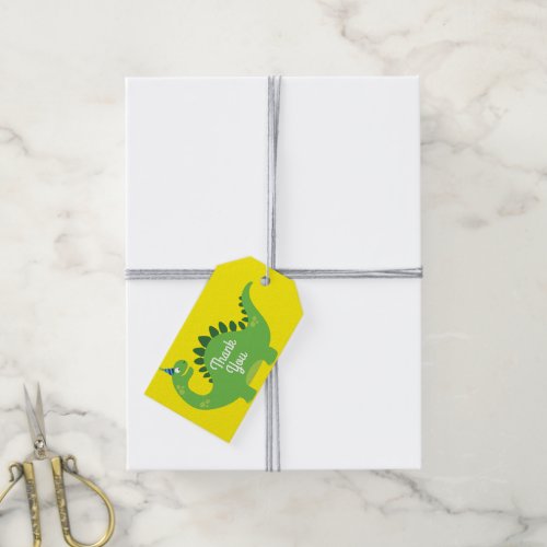 Dinosaur Cute 1st Birthday Party Thank You Gift Tags