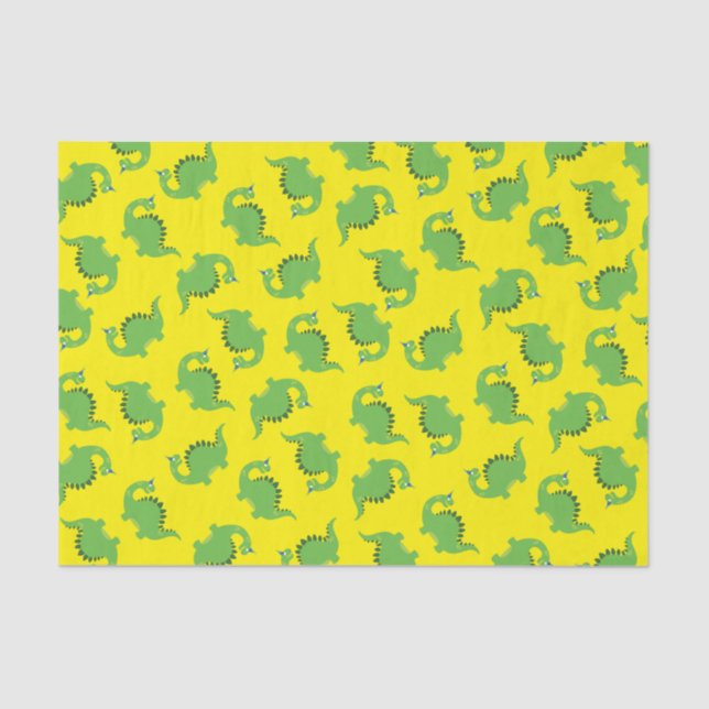 Dinosaur Cute 1st Birthday Party Tissue Paper (Front)