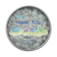 Dinosaur Cute Baby Shower Thank You Favor  Candy Tin