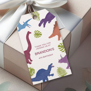 Dinosaur Cute Dino Kid Birthday Party Favor Gift Tags