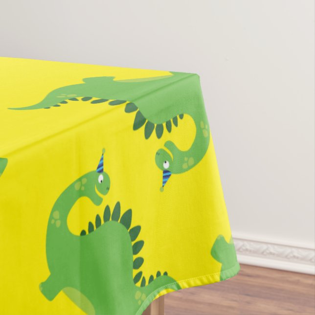 Dinosaur Cute First Birthday Table Cloth (In Situ)