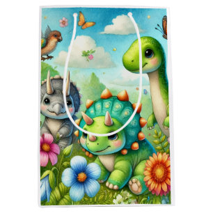 Dinosaur cute medium gift bag