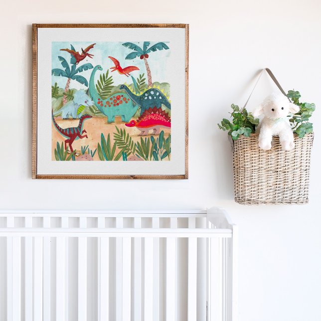Dinosaur cute pre historic jungle kids poster (Creator Uploaded)
