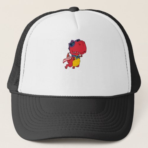 Dinosaur cute superhero Gift for holiday Trucker Hat