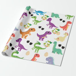 Dinosaur Cute Wrapping Paper