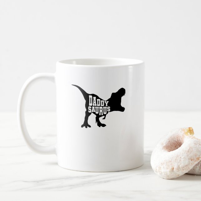 Dinosaur Daddysaurus T-Rex Coffee Mug (With Donut)