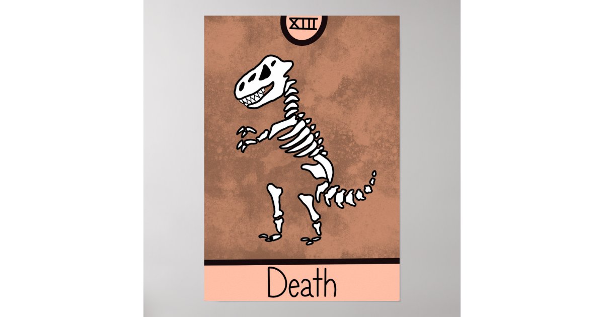 Dinosaur Death Tarot Card Poster | Zazzle