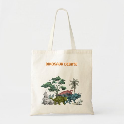 Dinosaur Debate Tote Bag