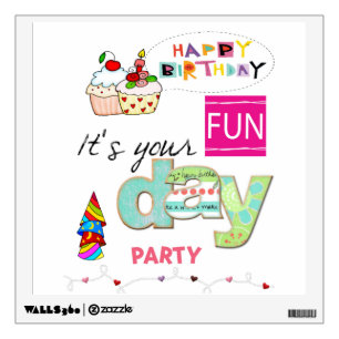 Dinosaur decal FUN Cupcake Birthday