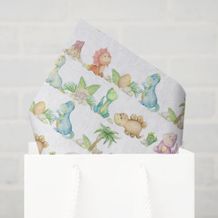 Dinosaur Decoupage Paper, Kids Birthday Dino Tissue Paper