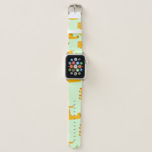 Dinosaur Delight: Kids' Bright Pattern. Apple Watch Band