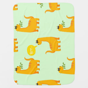 Dinosaur Delight: Kids' Bright Pattern. Baby Blanket