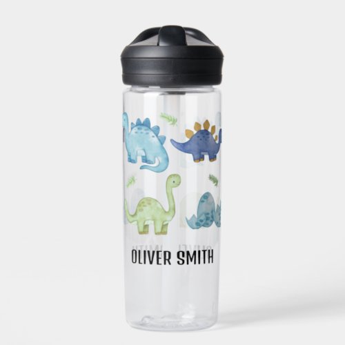 Dinosaur Design Drinkware Custom Name Water Bottle