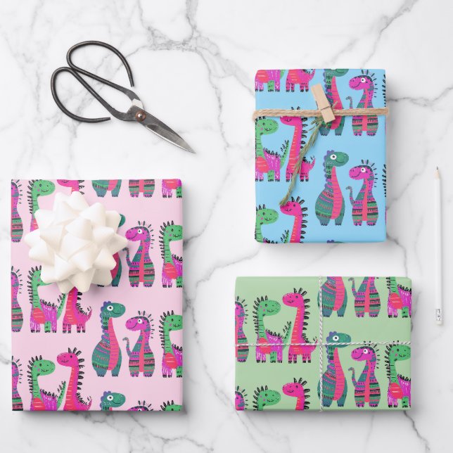 Dinosaur Design Wrapping Paper (Front)