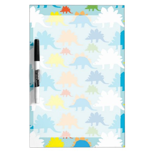 Dinosaur Designs Blue Orange Yellow Red Dinosaurs Dry_Erase Board