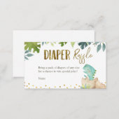 Dinosaur Diaper Raffle Card (Front/Back)