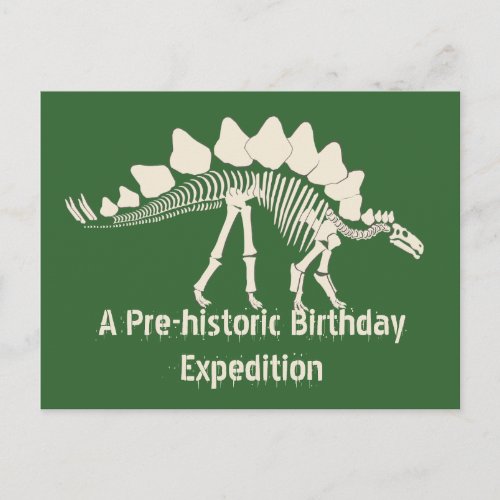 Dinosaur Dig Birthday Adventure Invitation Postcard