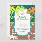 Dinosaur Dig Birthday Party Invitation (Front)