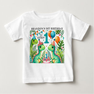 Dinosaur Dino 1st Birthday Party Baby T-Shirt