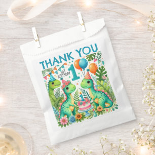 Dinosaur Dino 1st Birthday Party  Favor Bag