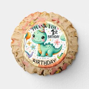 Dinosaur Dino 1st Birthday Party  Reese's Peanut Butter Cups
