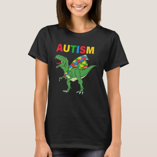 Dinosaur Dino Autism Child Awareness Choose Kindne T-Shirt