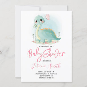 Dinosaur Dino Baby Shower Invitation