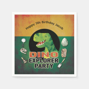 Dinosaur Dino Explorer Birthday Party Napkins
