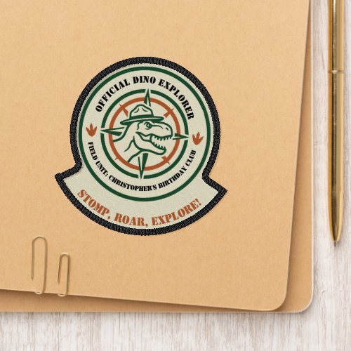 Dinosaur Dino Explorer Birthday Patch