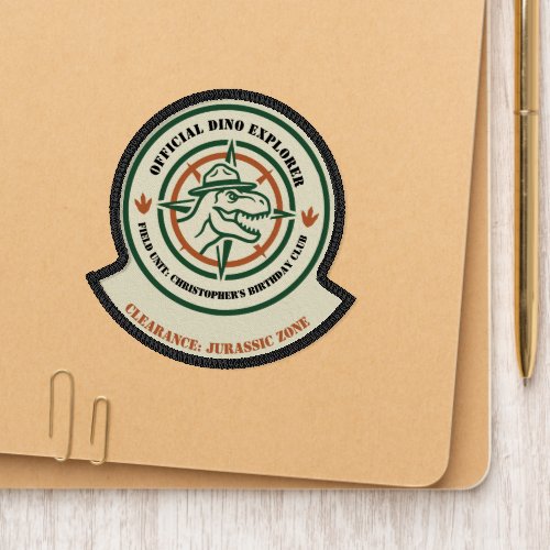 Dinosaur Dino Explorer Birthday Patch