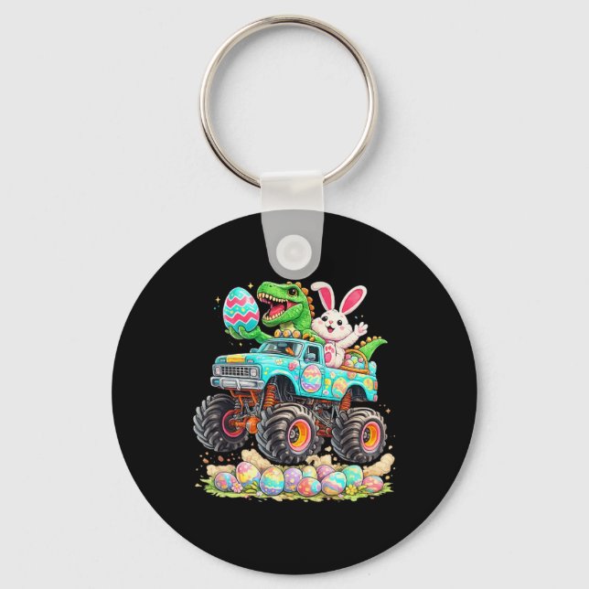 Dinosaur Dino Field Hockey Player Team  Keychain (Front)