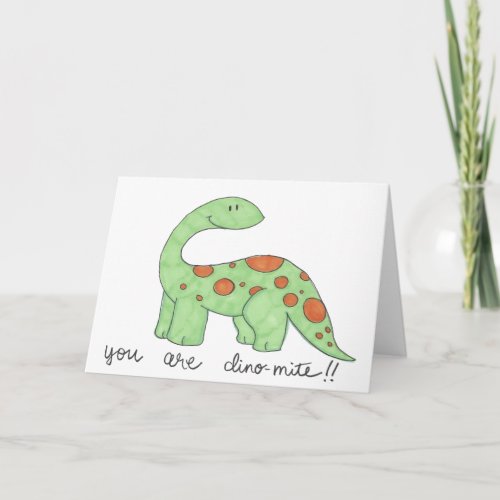 Dinosaur Dino_Mite Funny Cute Card