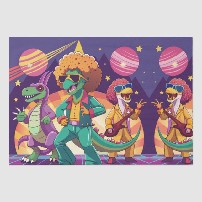 Dinosaur Disco Dig Foam Boards Tissue Paper (Front)