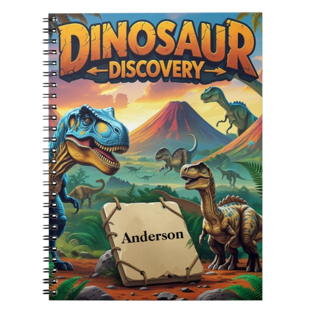 Dinosaur Discovery – Personalized Prehistoric Notebook (Front)