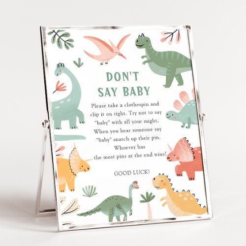 Dinosaur Dont Say Baby Sign