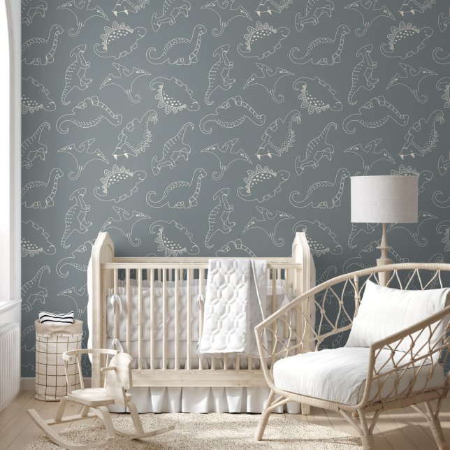 Dinosaur Doodle Sketch Wallpaper (Kids)