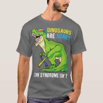 Dinosaur Down Syndrome Awareness Kids Boys Girls T T-Shirt