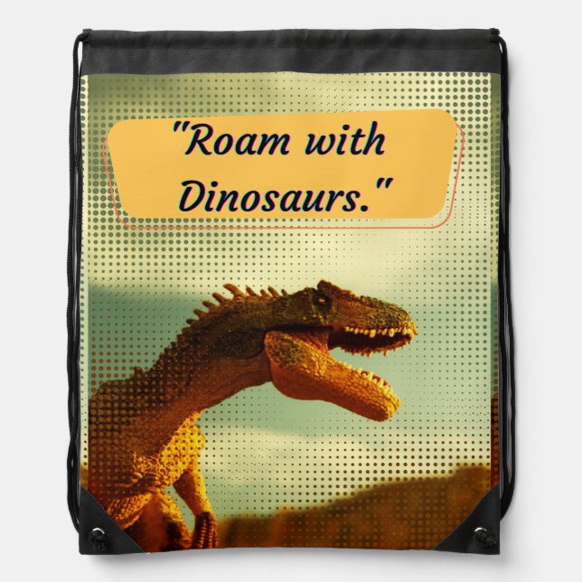 DINOSAUR DRAWSTRING BAG (Front)