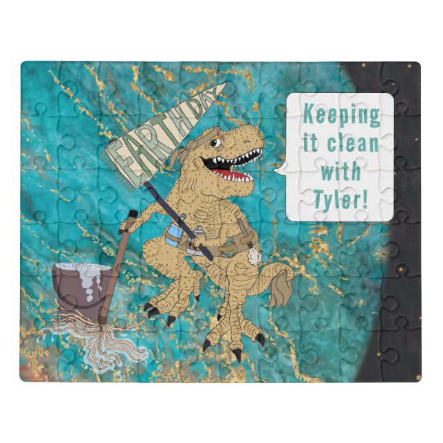 Dinosaur Earthday Jigsaw Puzzle (Puzzle Horizontal)