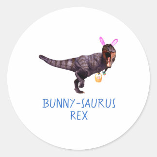 Dinosaur Easter Bunny T Rex Tyrannosaurus Funny T  Classic Round Sticker