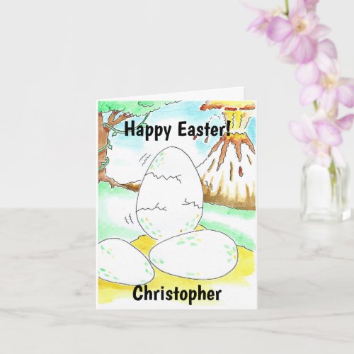 Dinosaur Easter Card