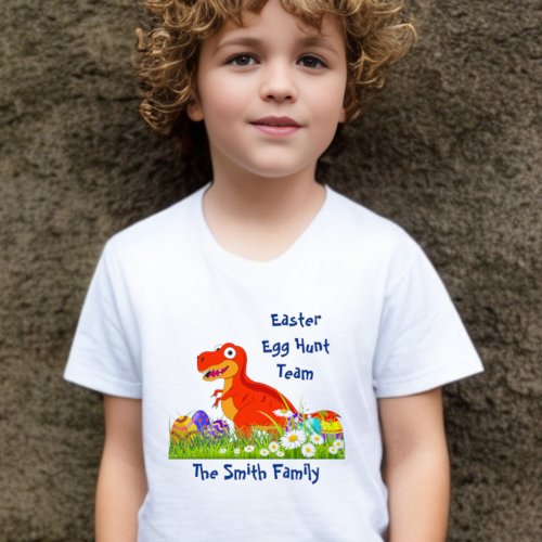 Dinosaur Easter Egg Hunt Team  T_Shirt