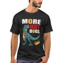 Dinosaur Eating A Hotdog