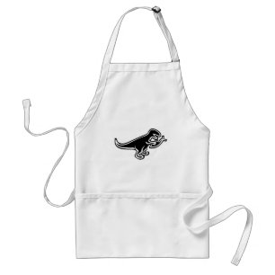Dinosaur Eating Jesus Fish Adult Apron