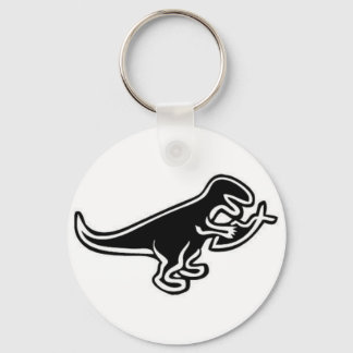 Dinosaur Eating Jesus Fish Keychain