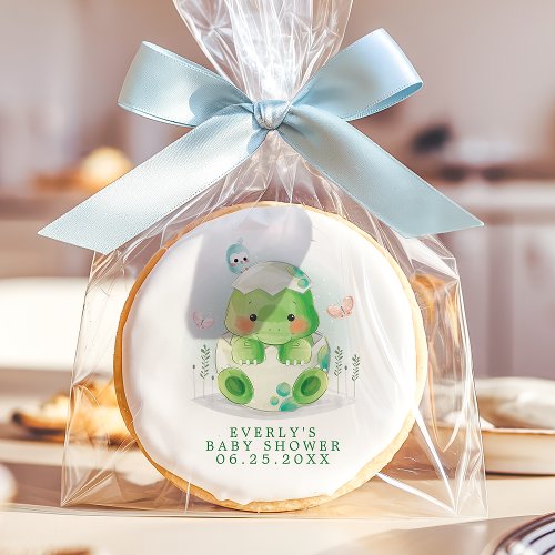 Dinosaur Egg Baby Shower Sugar Cookie